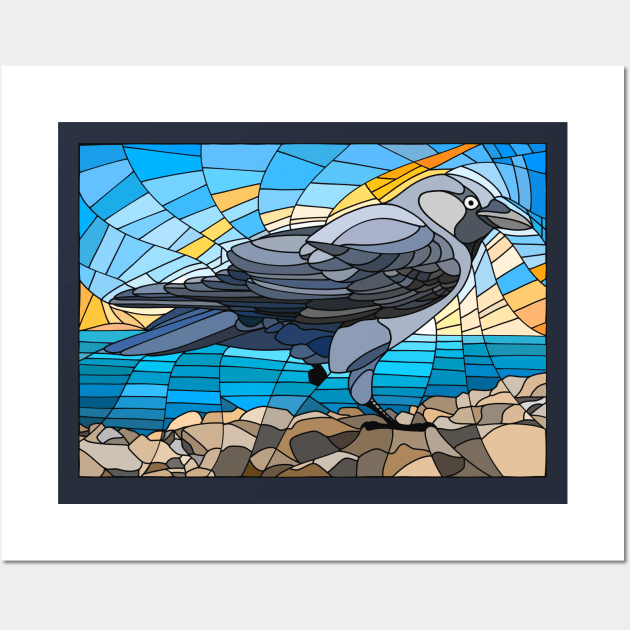 Jackdaw In Glass Wall Art by Hareguizer